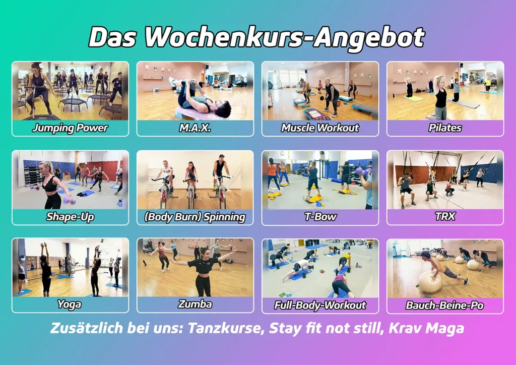 Weekly courses Cover sheet landscape